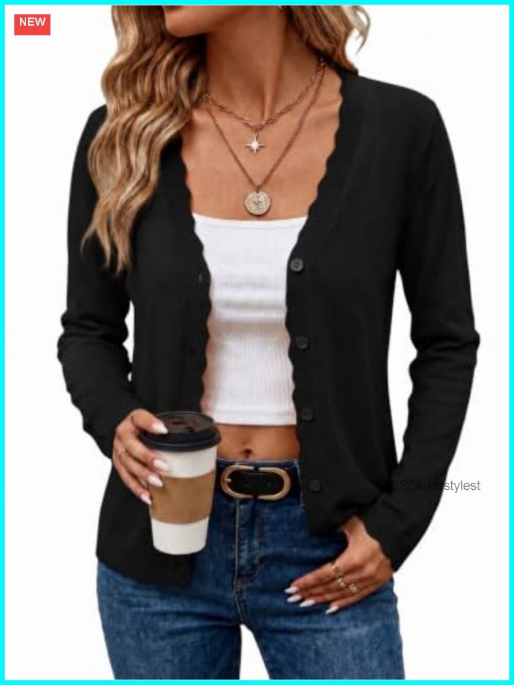 Women's Lightweight Button Down Cardigan V Neck Knit Fall Sweater